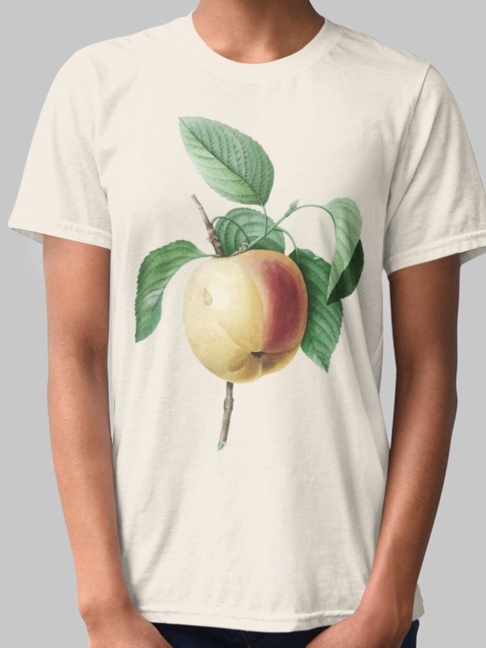 Apple Vintage Botanical Print Short Sleeve Graphic Tee T-shirt S-XXL